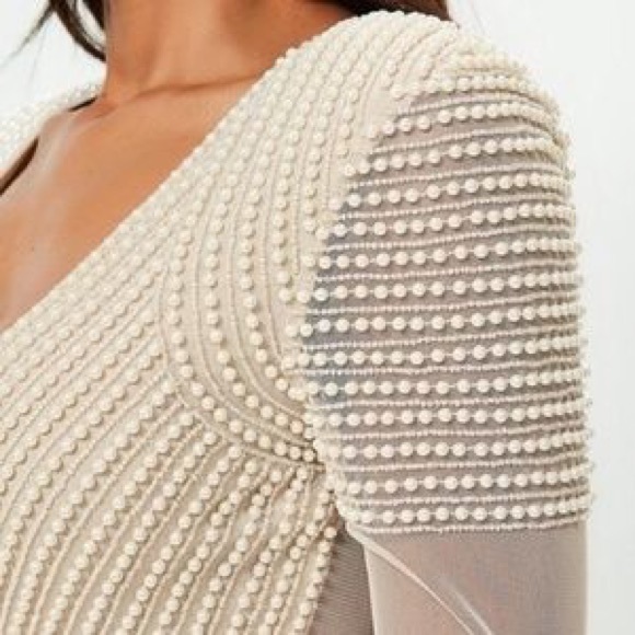 Peace & Love Missguided pearl bodysuit - Picture 2 of 7